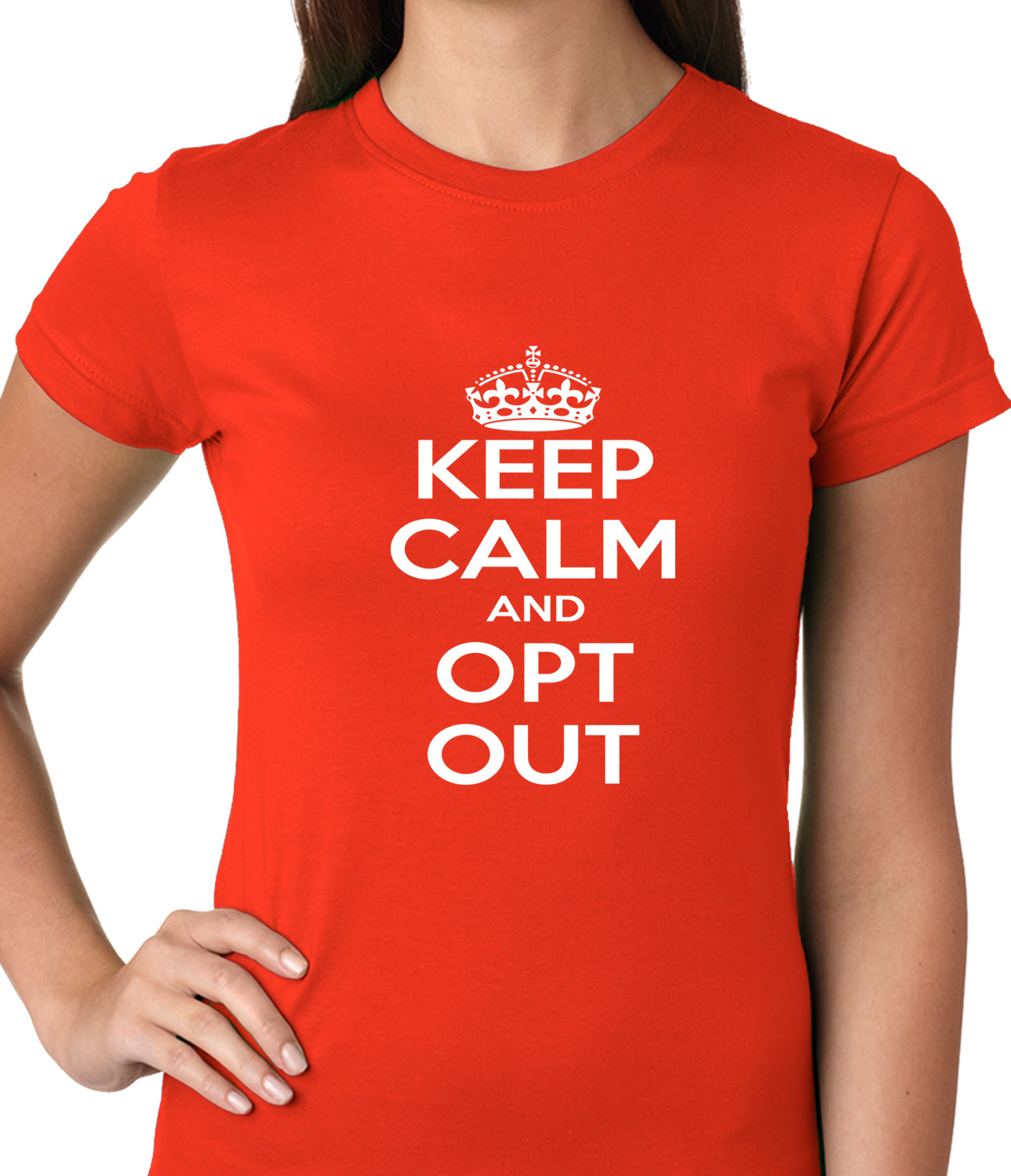 Keep Calm and Opt Out of Common Core Ladies T-shirt