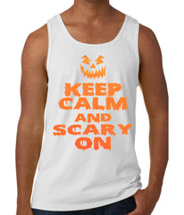 Keep Calm and Scary On Funny Halloween Tank Top