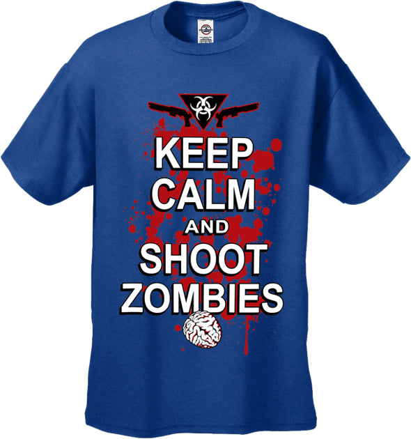 Keep Calm And Shoot Zombies Men's T-Shirt