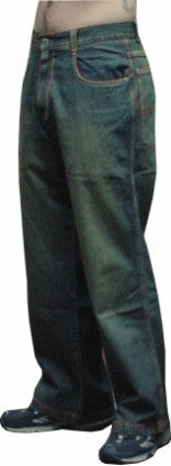 Kikwear 23" Bottom Antique Wash Vintage Denim Jeans - 28 Inch Waist