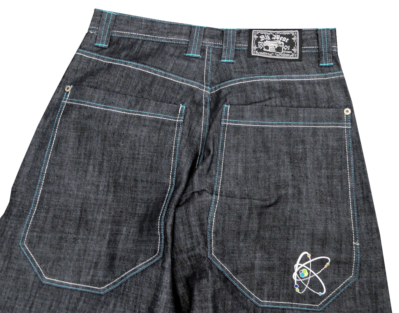Kikwear Jeans - Kikwear 32" Bottom Super Deluxe Wide Leg Pant (Black Denim)