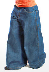 Kikwear Jeans - Kikwear 32" Bottom Super Deluxe Wide Leg Pant (Blue Denim)