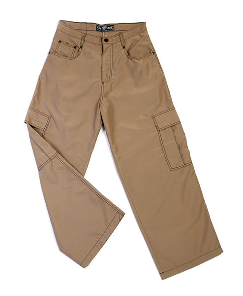 Kikwear Jeans - Khaki 23" Microsuede Cargo Pants