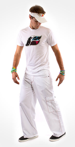 Kikwear Jeans - Kikwear White 23" Microsuede Cargo Pants