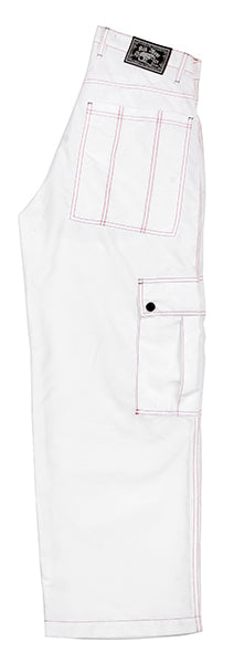 Kikwear Jeans - Kikwear White 23" Microsuede Cargo Pants