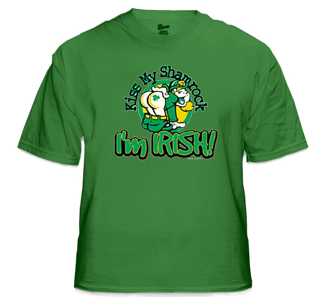 Kiss My Shamrock I'm Irish Mens T-Shirt