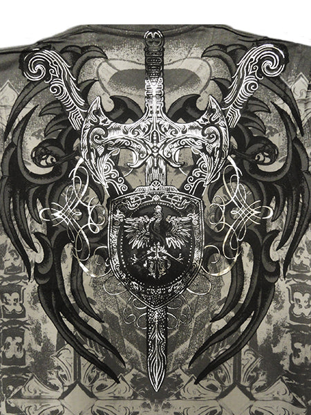 Konflic Celtic Cross T-Shirt (Charcoal Grey)