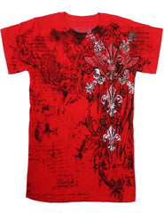 Konflic Triple Fleur De Lis T-Shirt (Red)
