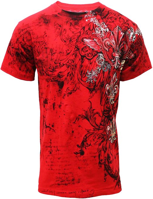 Konflic Triple Fleur De Lis T-Shirt (Red)