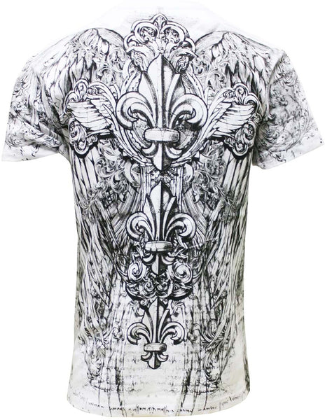Konflic Triple Fleur De Lis T Shirt White Bewild