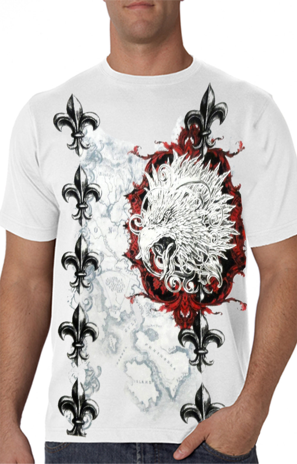 Konflic White Eagle Of Death Men's T-Shirt (White)