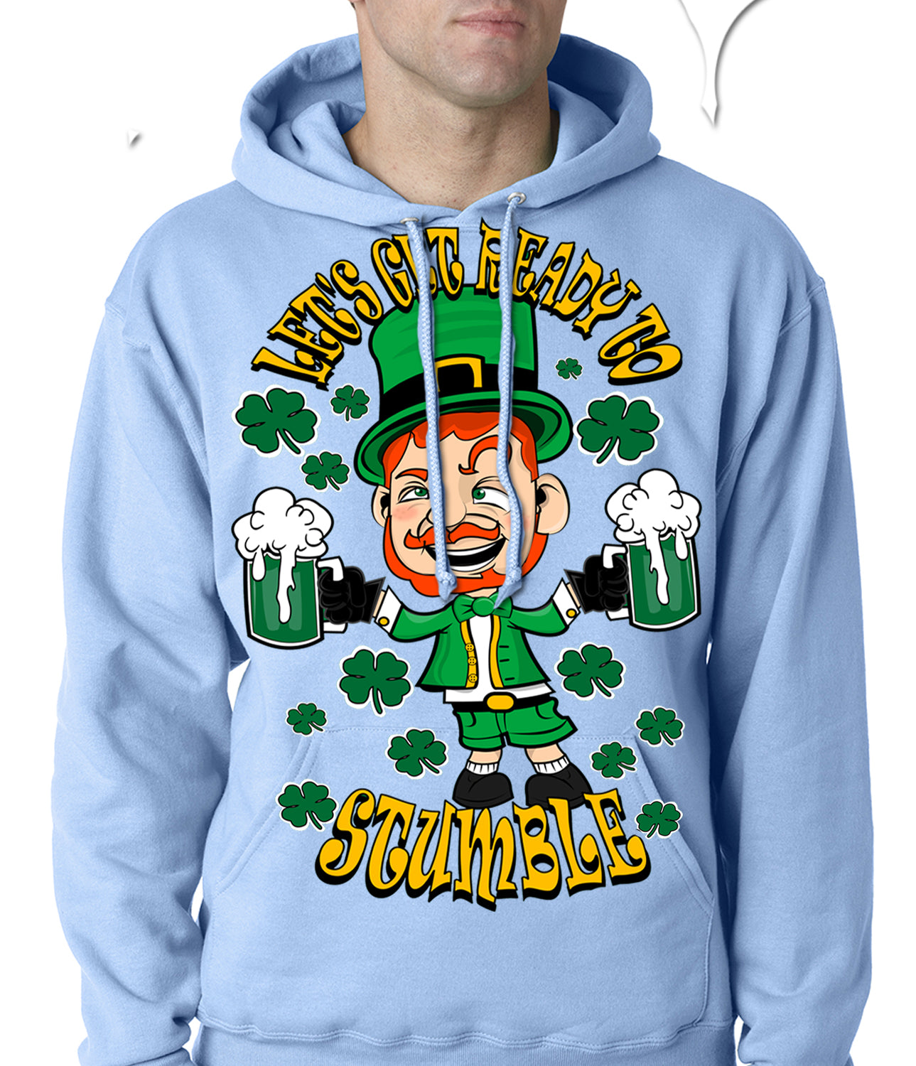 Leprechaun Let's Get Ready To Stumble Adult Hoodie