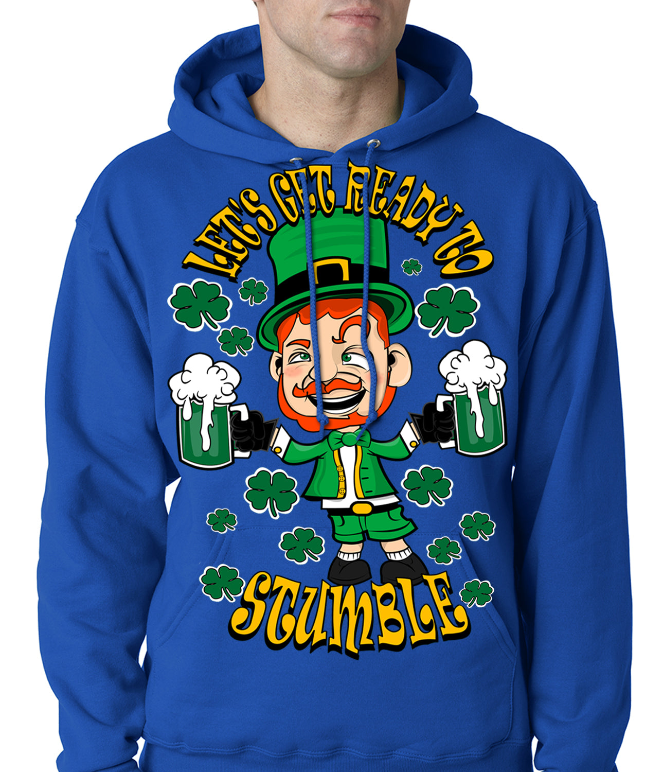 Leprechaun Let's Get Ready To Stumble Adult Hoodie