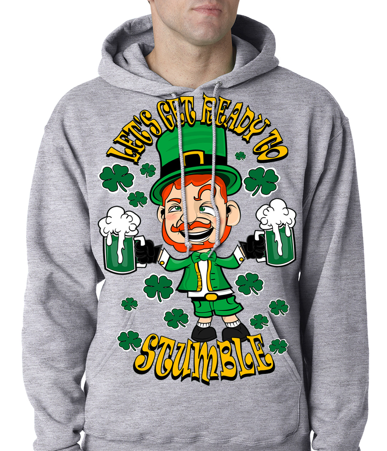 Leprechaun Let's Get Ready To Stumble Adult Hoodie