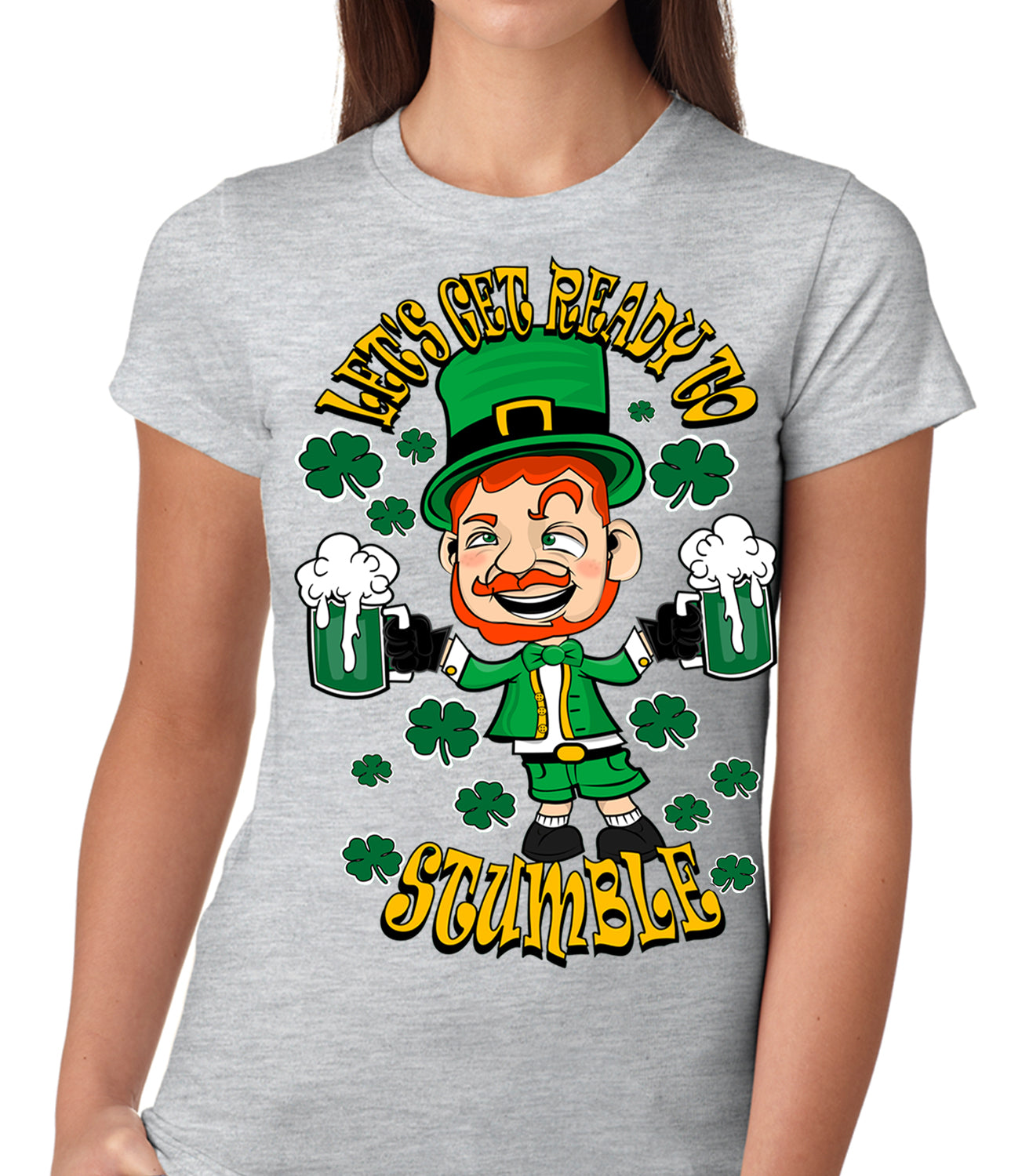 Leprechaun Let's Get Ready To Stumble Girls T-shirt