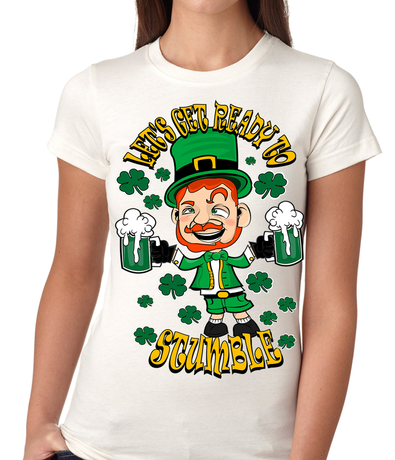Leprechaun Let's Get Ready To Stumble Girls T-shirt