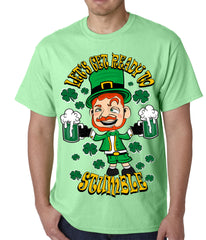 Leprechaun Let's Get Ready To Stumble Mens T-shirt