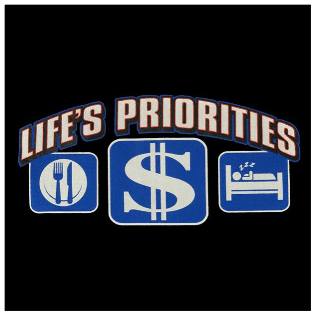 Life's Priorities - Eat, Sleep & Make Money Girls T-Shirt