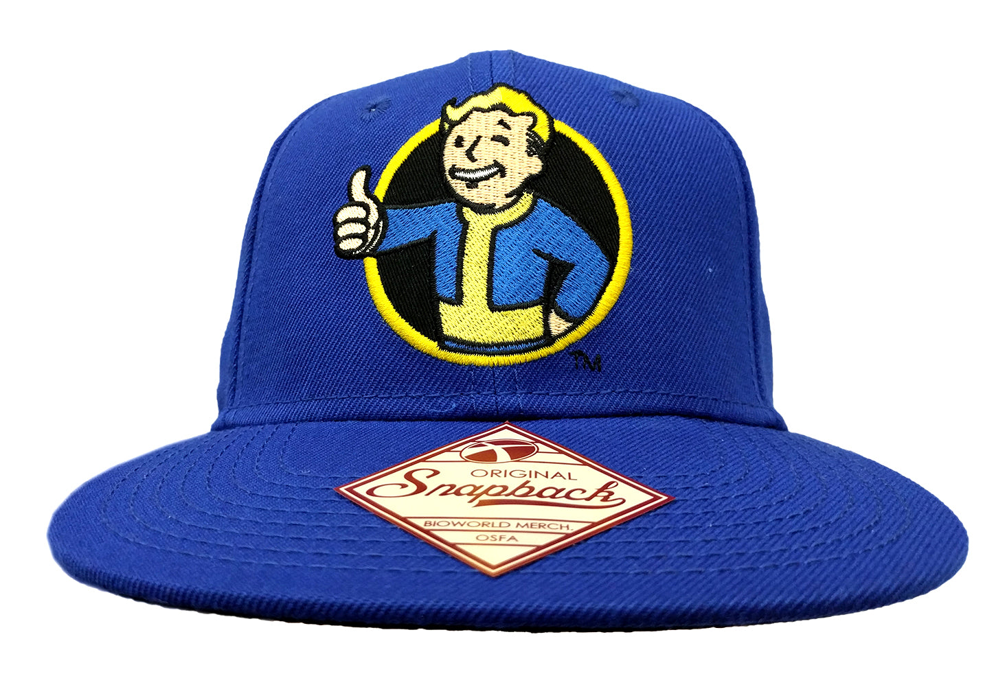 Limited Edtion Official Fallout 4 Vault Boy Snapback Hat (Royal Blue)