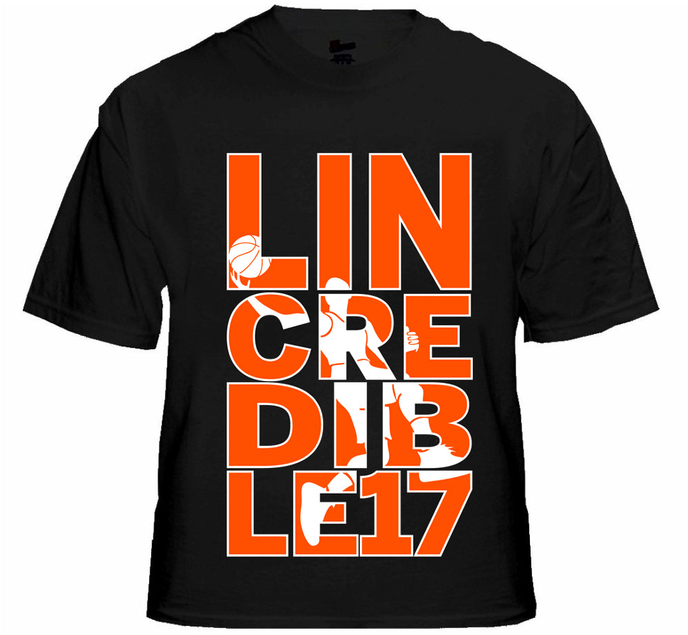 LINcredible Mens T-shirt, Lin-Credible, Jeremy Lin Sayings Basketball Player Men's Tee Shirt