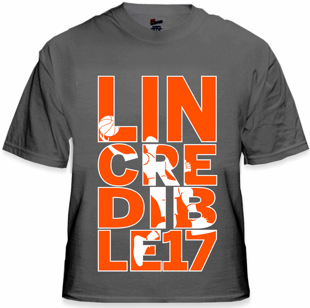 LINcredible Mens T-shirt, Lin-Credible, Jeremy Lin Sayings Basketball Player Men's Tee Shirt