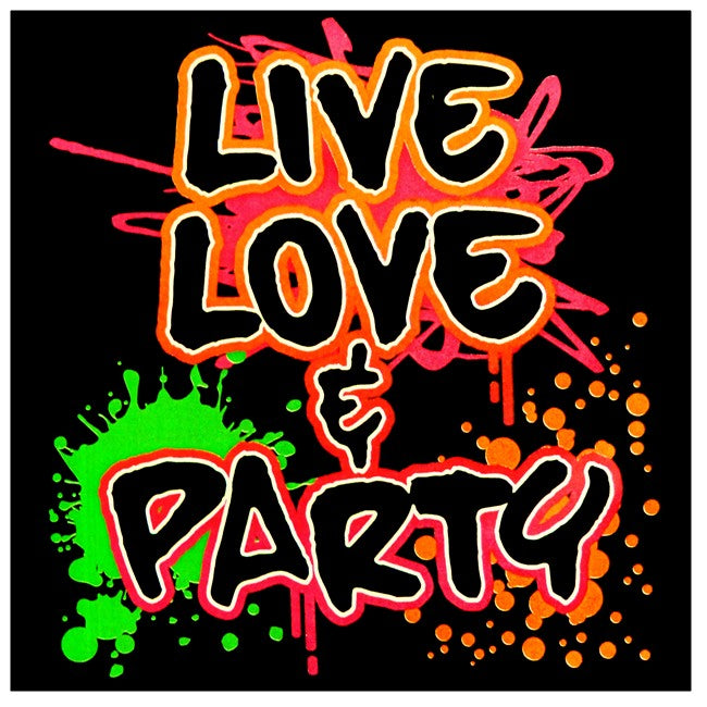 Live, Love & Party Neon Color Girls T-Shirt