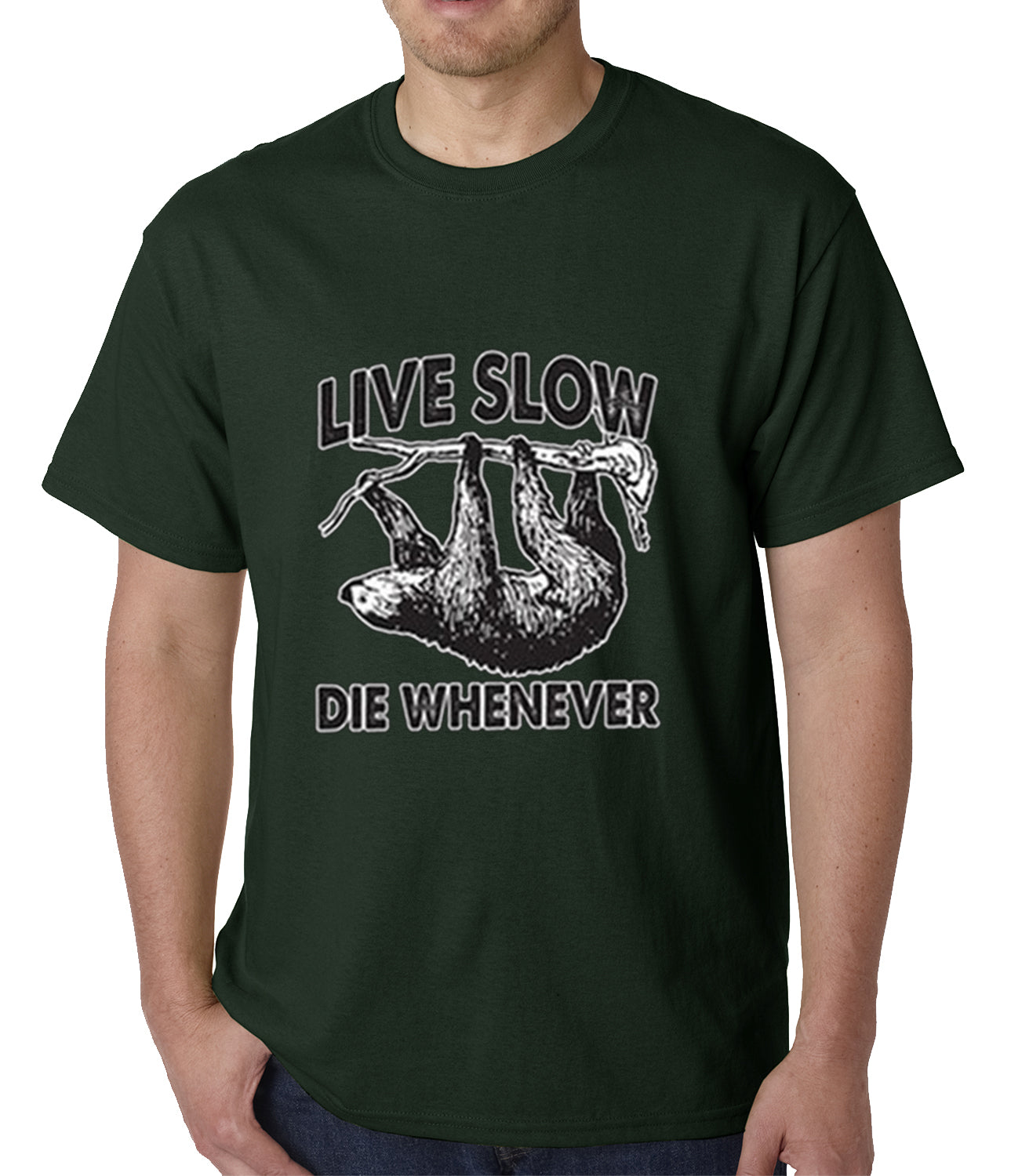 Live Slow, Die Whenever Mens T-shirt
