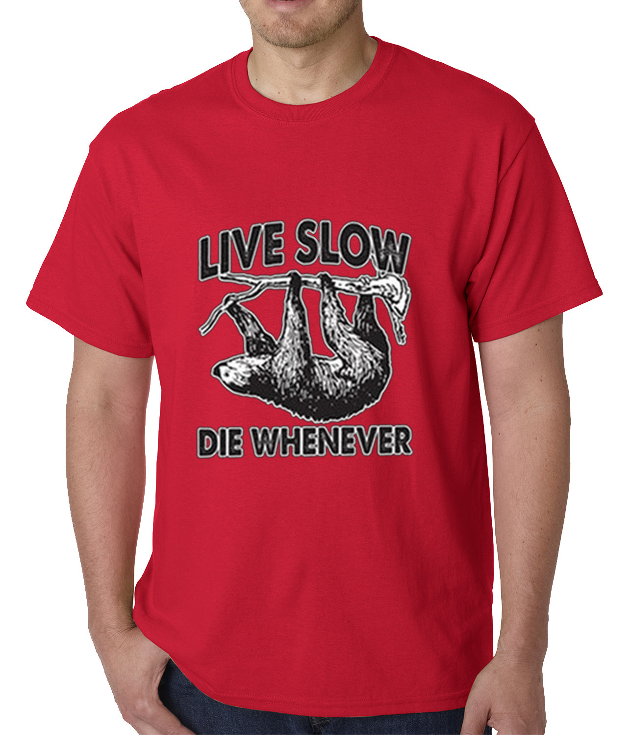 Live Slow, Die Whenever Mens T-shirt