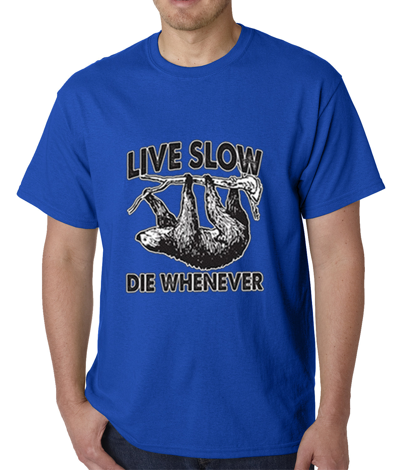Live Slow, Die Whenever Mens T-shirt