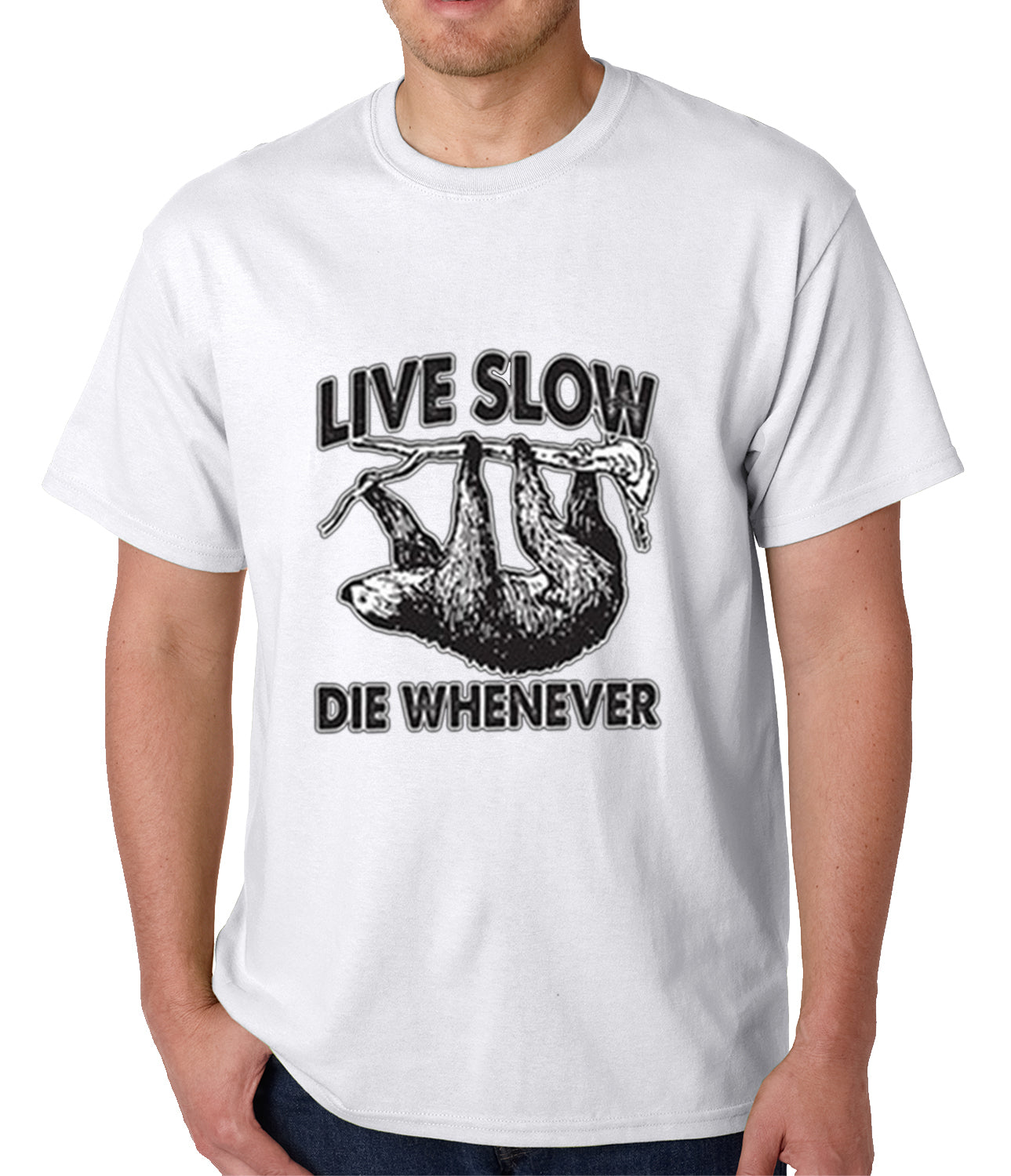 Live Slow, Die Whenever Mens T-shirt