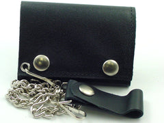 Live to Ride Ride to Live Genuine Leather Chain Wallet