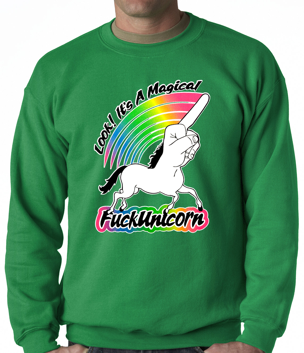 Look It's A Magical F*ckunicorn Funny Adult Crewneck