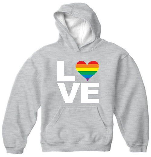 Love Rainbow Heart Adult Hoodie
