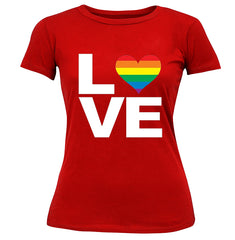 Love Rainbow Heart Girl's T-Shirt