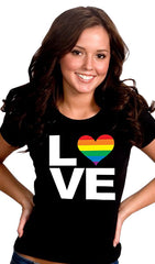Love Rainbow Heart Girl's T-Shirt