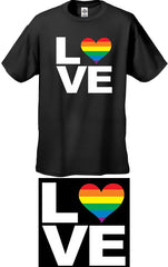 Love Rainbow Heart  Men's T-Shirt