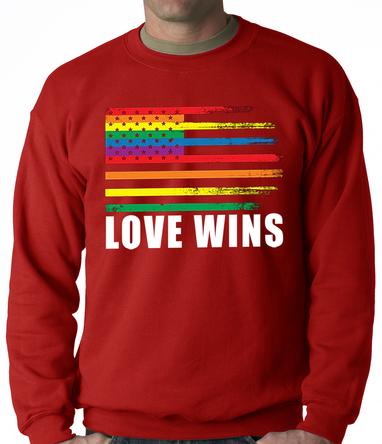 Love Wins - Gay Marriage Equality Adult Crewneck