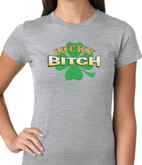 Lucky B*tch Irish Shamrock Girls T-shirt