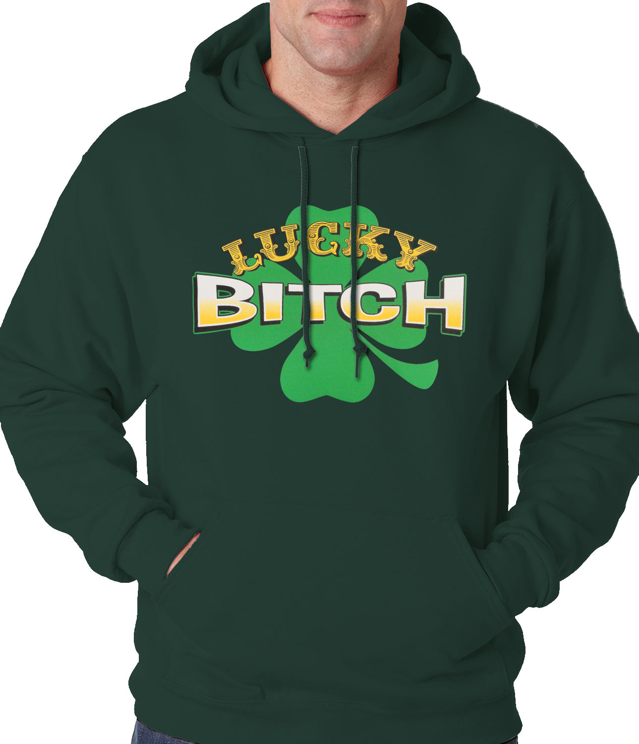 Lucky B*tch Irish Shamrock Hoodie