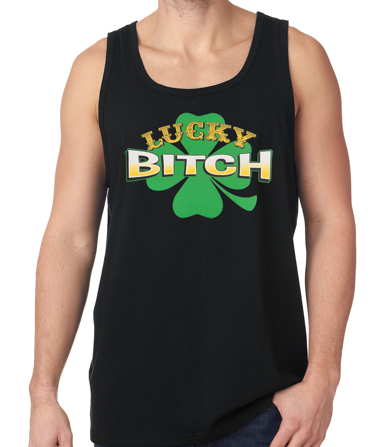 Lucky B*tch Irish Shamrock Tanktop