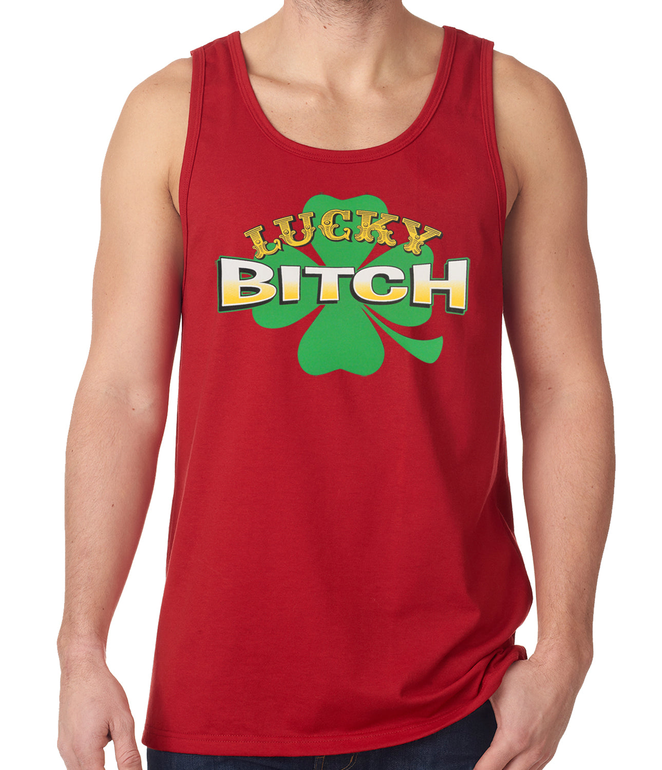 Lucky B*tch Irish Shamrock Tanktop