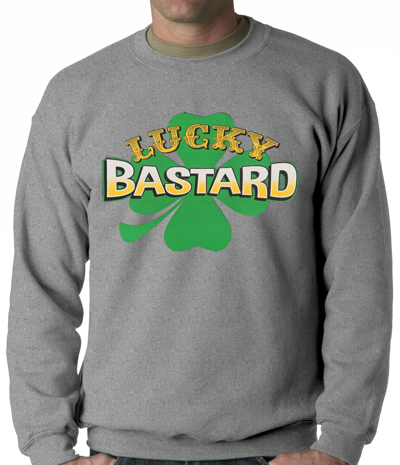 Lucky Bastard Irish Shamrock Crewneck