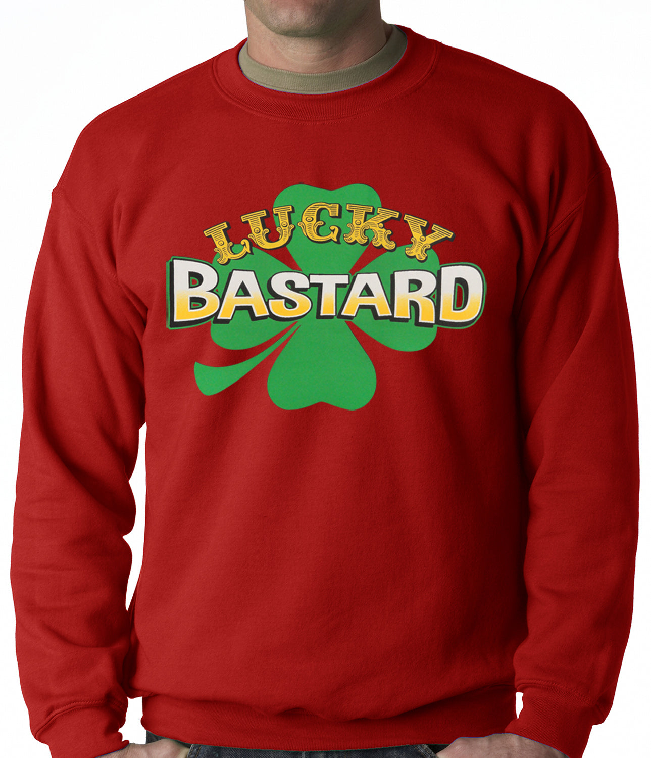 Lucky Bastard Irish Shamrock Crewneck
