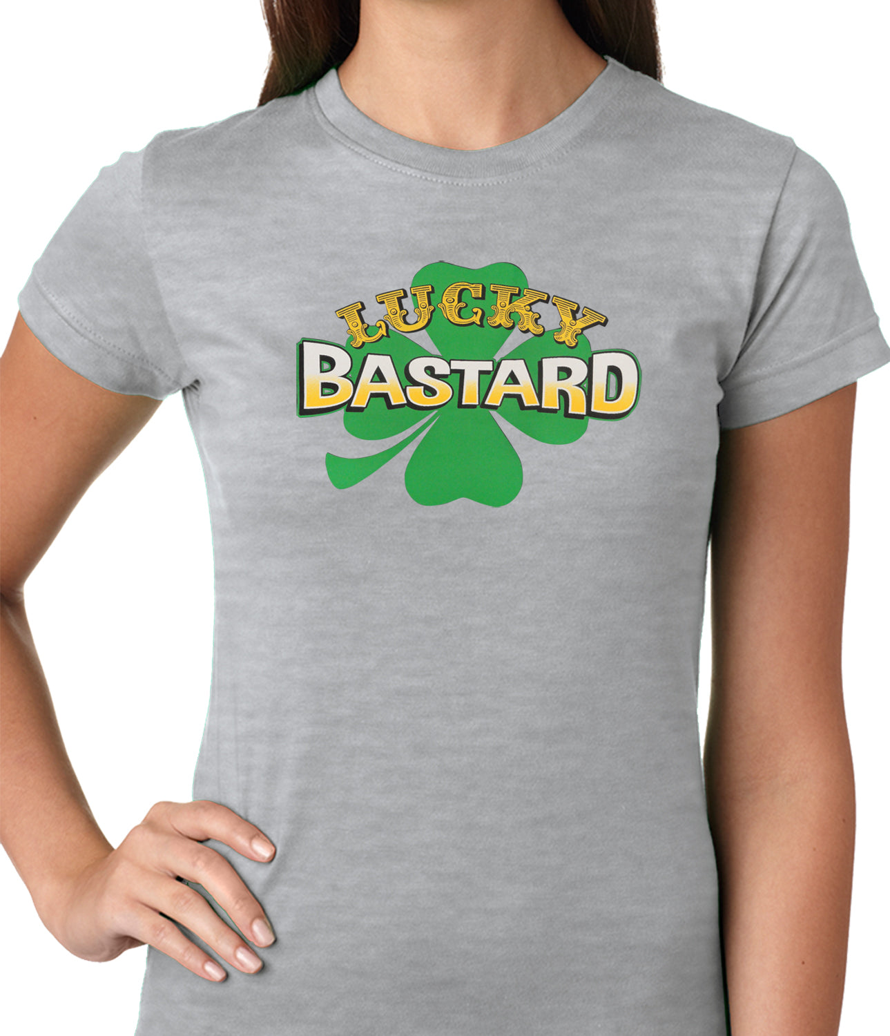 Lucky Bastard Irish Shamrock Girls T-shirt