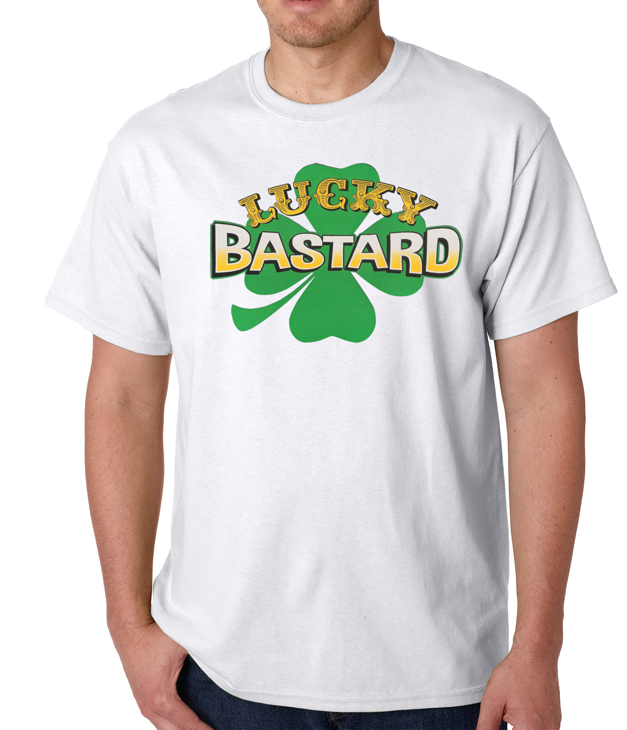 Lucky Bastard Irish Shamrock Mens T-shirt