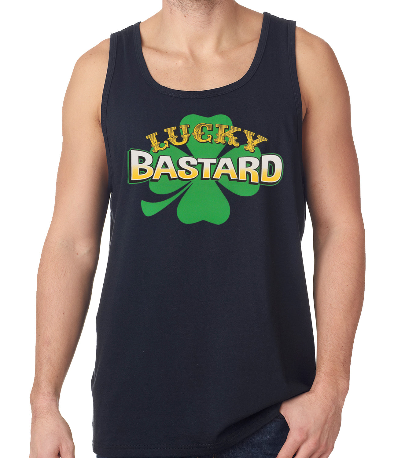 Lucky Bastard Irish Shamrock Tanktop