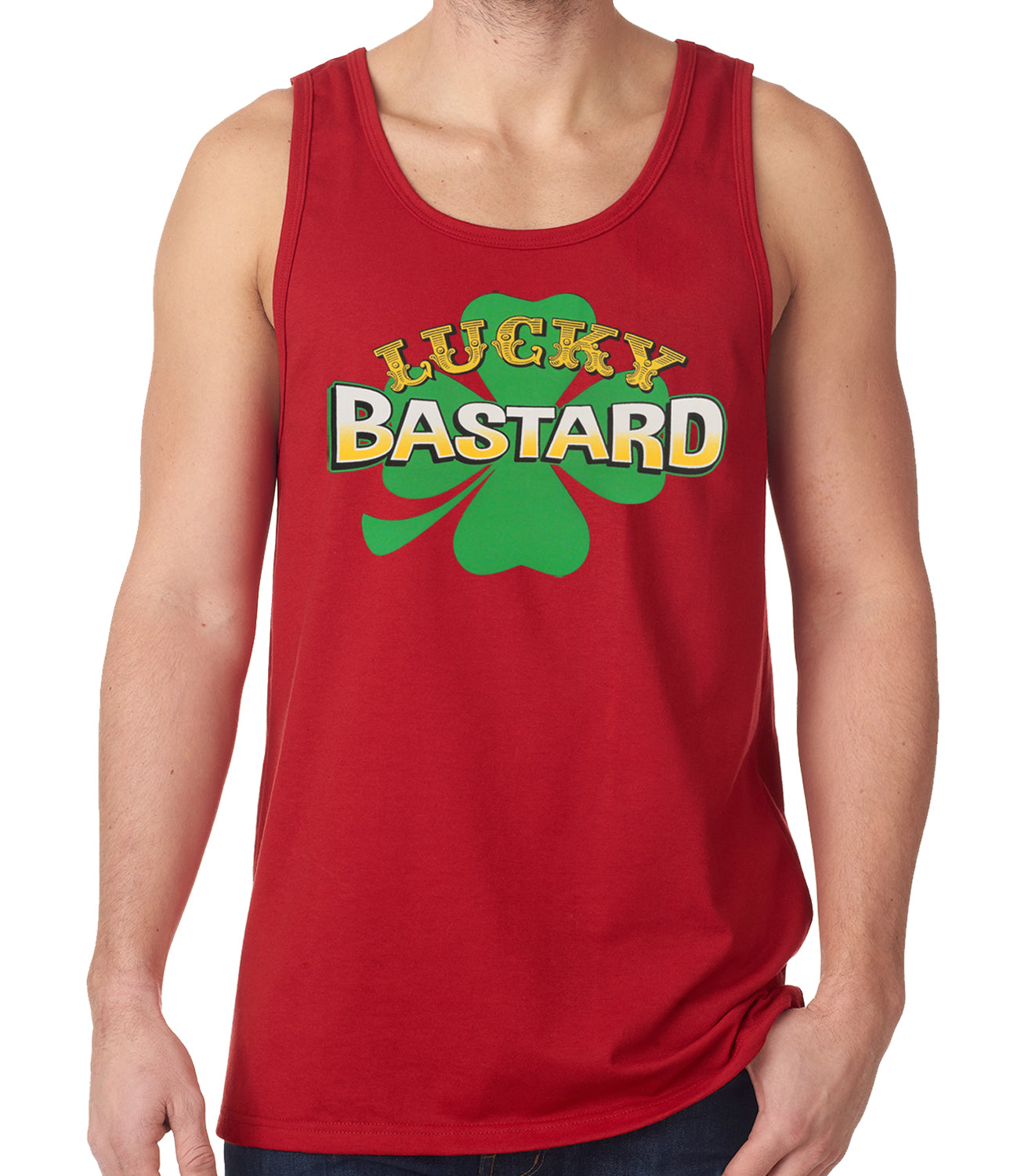 Lucky Bastard Irish Shamrock Tanktop
