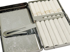 Luxury High Gloss Paisley Engravable Cigarette Case (For Regular Sized & 100s)