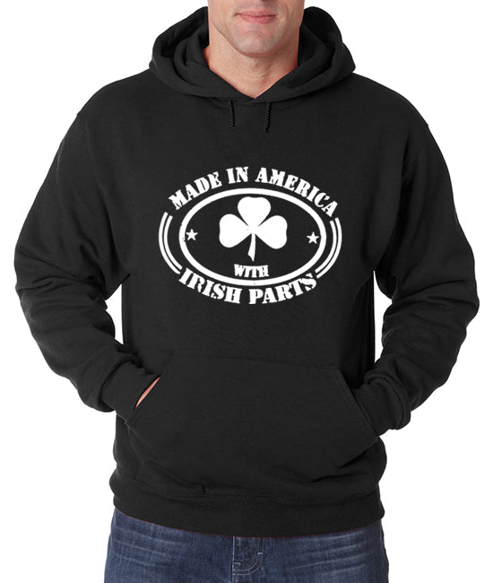 Made In America With Irish Parts Adult Hoodie