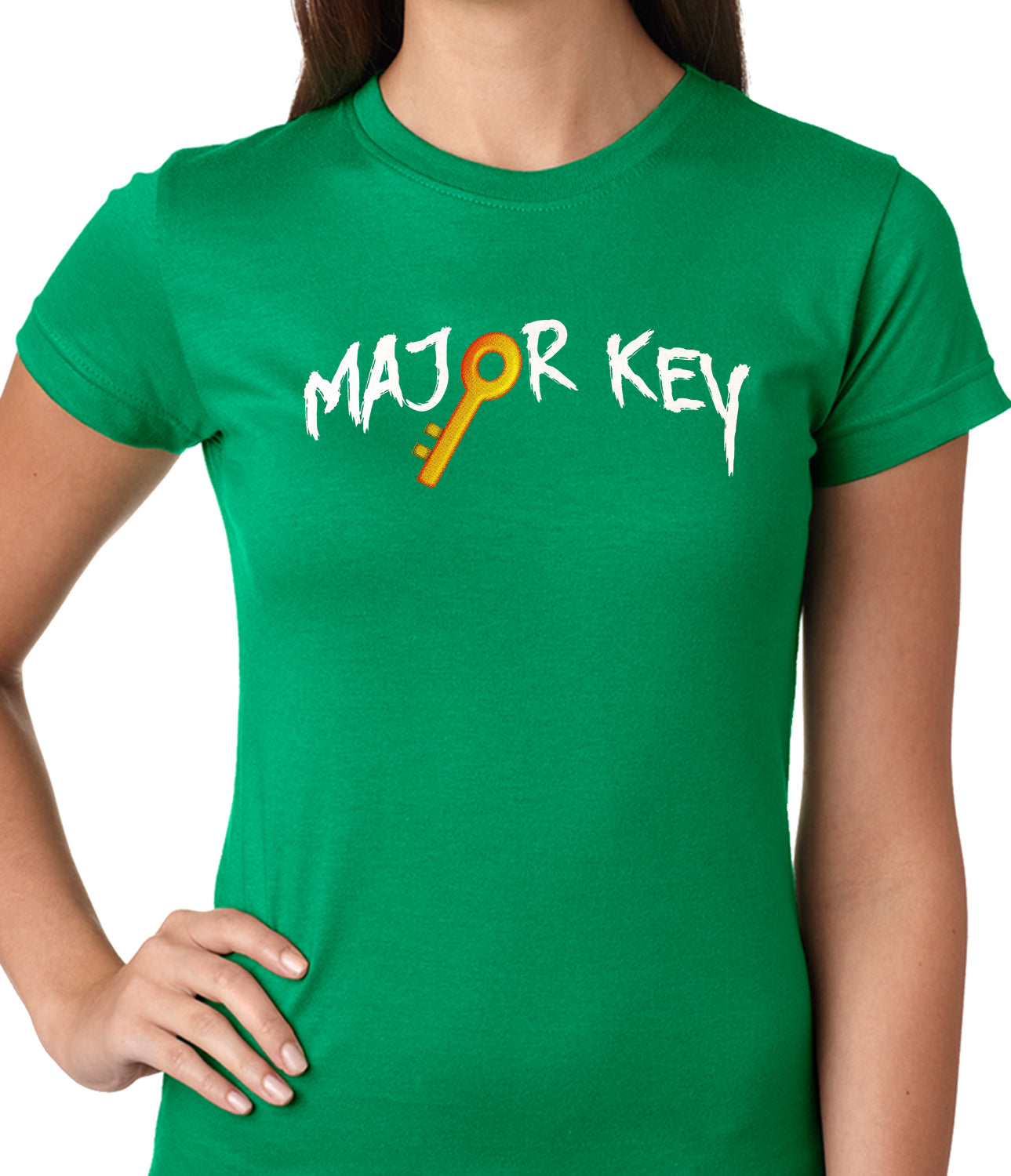 Major Key To Succes Emoji Key Ladies T-shirt